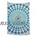 GCKG Indian Mandala Blue Peacock Bedroom Living Room Art Wall Hanging Tapestry Size 40x60 inches   